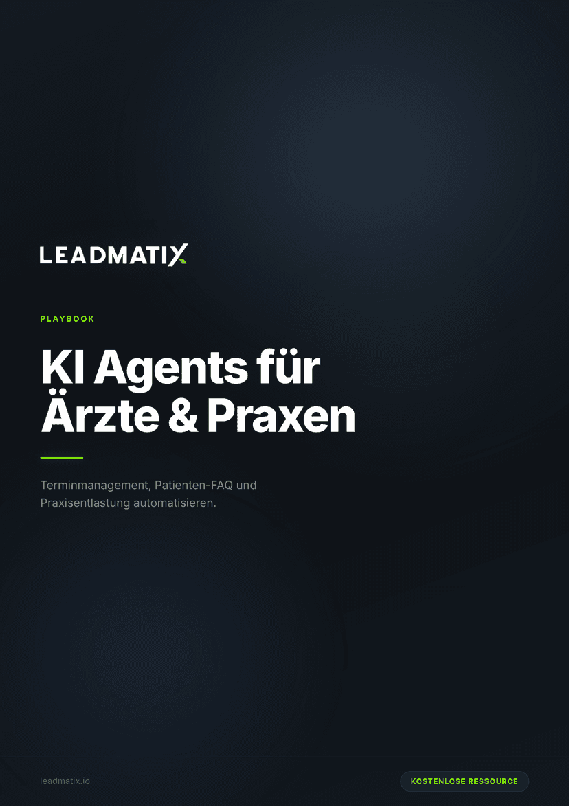 KI Agents für Ärzte & Praxen Playbook Cover