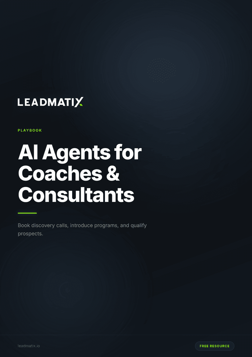 AI Agents for Coaches & Consultants Playbook cover