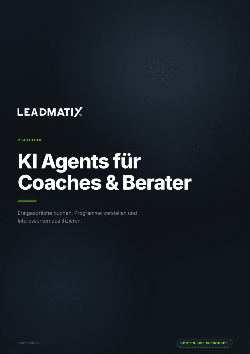 KI Agents für Coaches & Berater Playbook Cover